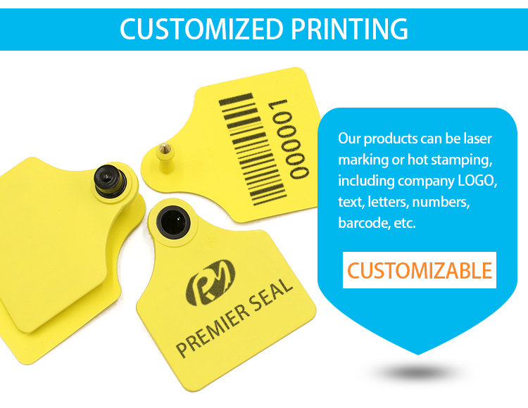 PM-ET0002 laser printing barcode cattle ear tag